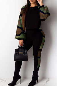 Casual Camo 2 Piece Jumper - Available in Plus Size
