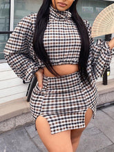 Load image into Gallery viewer, Turtle Neck Two Piece Skirt Set